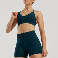 Define 2.0 Seamless Halter Neck Bra | Dark Moss