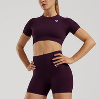 Power Seamless Shorts | Midnight Plum