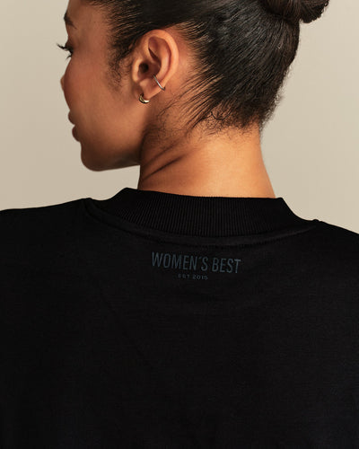 Comfort Lightweight Cropped Sweat | Black