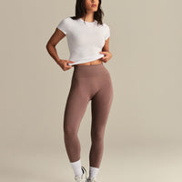 Smooth Contour Midi Short Sleeve T-Shirt | White