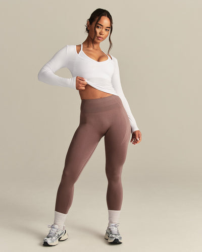 Smooth Contour Long Sleeve Reversible T-Shirt | White