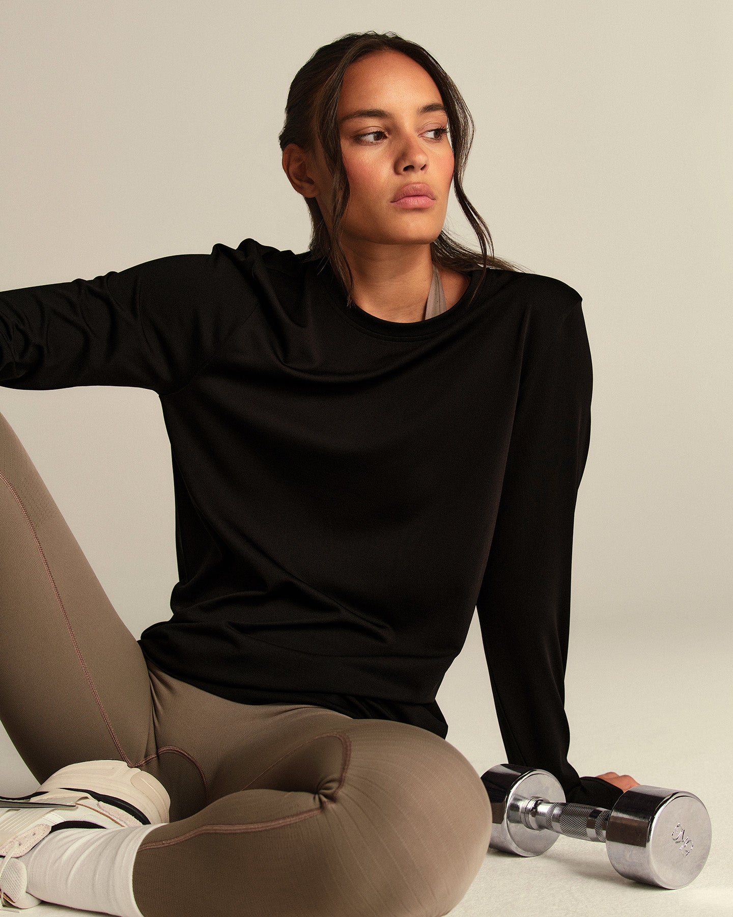 Lightweight Seamless Long Sleeve T-Shirt | Black