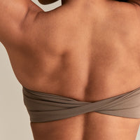 Essential Twist Back Bandeau Bra | Caribou