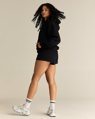 Comfort Lightweight Oversized Zip Up Hoodie | Black