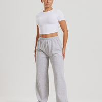 Comfort Ribbed Cropped T-Shirt | White