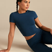 Cotton Contour Short Sleeve T-Shirt | True Navy