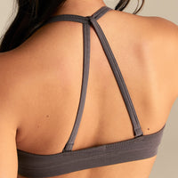 Define 2.0 Scrunch V-Neck Bra | Slate Grey