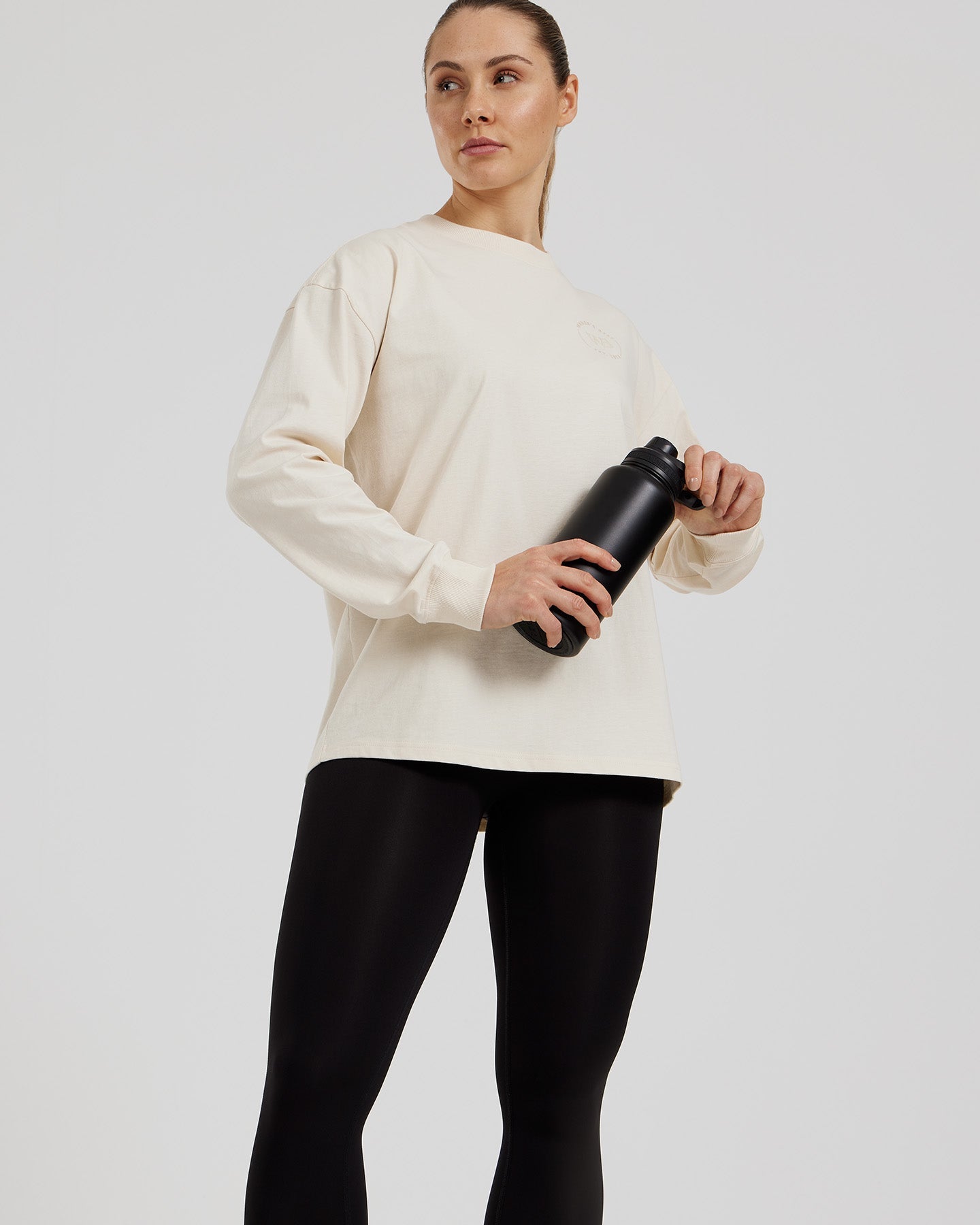 Comfort Oversized Long Sleeve T-Shirt | Off White