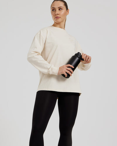 Comfort Oversized Long Sleeve T-Shirt | Off White