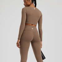 Essential Long Sleeve Built-In Bra Top | Caribou