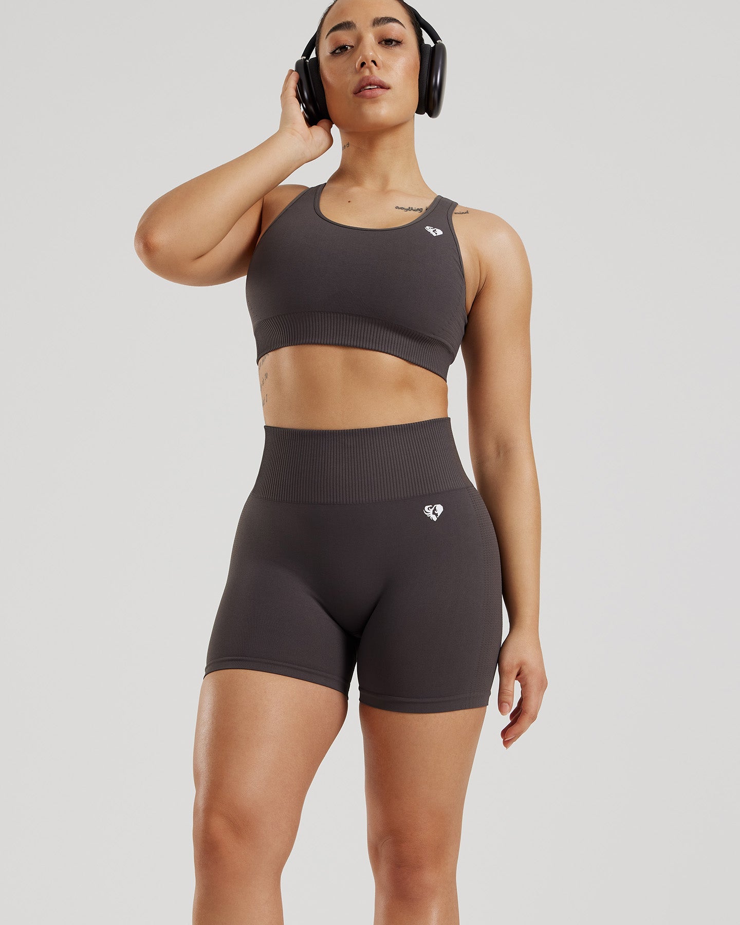 Power Seamless Adjustable Sports Bra | Graphite