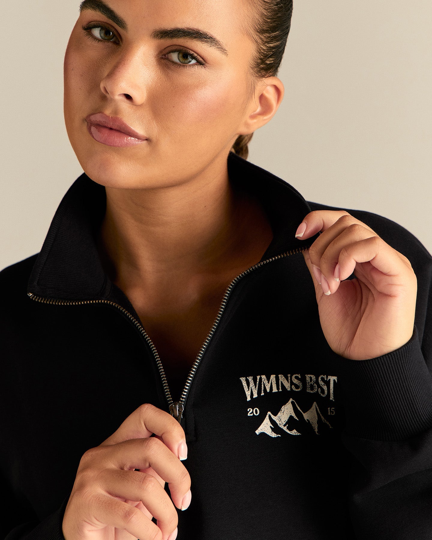 Comfort Outdoor 1/4 Zip Graphic Sweat | Black