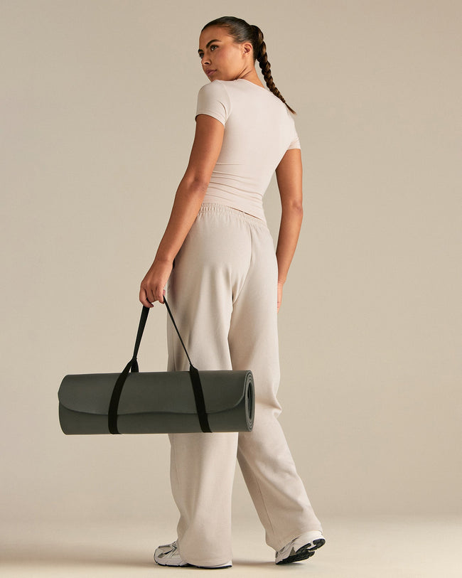 Smooth Contour Midi Short Sleeve T-Shirt | Stone