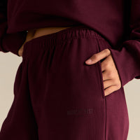 Comfort Cozy Straight Leg Joggers | Merlot