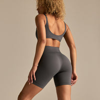 Power Enhanced High Waist Cycling Shorts | Slate Grey
