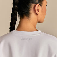 Comfort Pump Cover Ultra Cropped Sweat | White