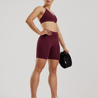 Define 2.0 Seamless Scrunch 6" Shorts | Dark Cherry