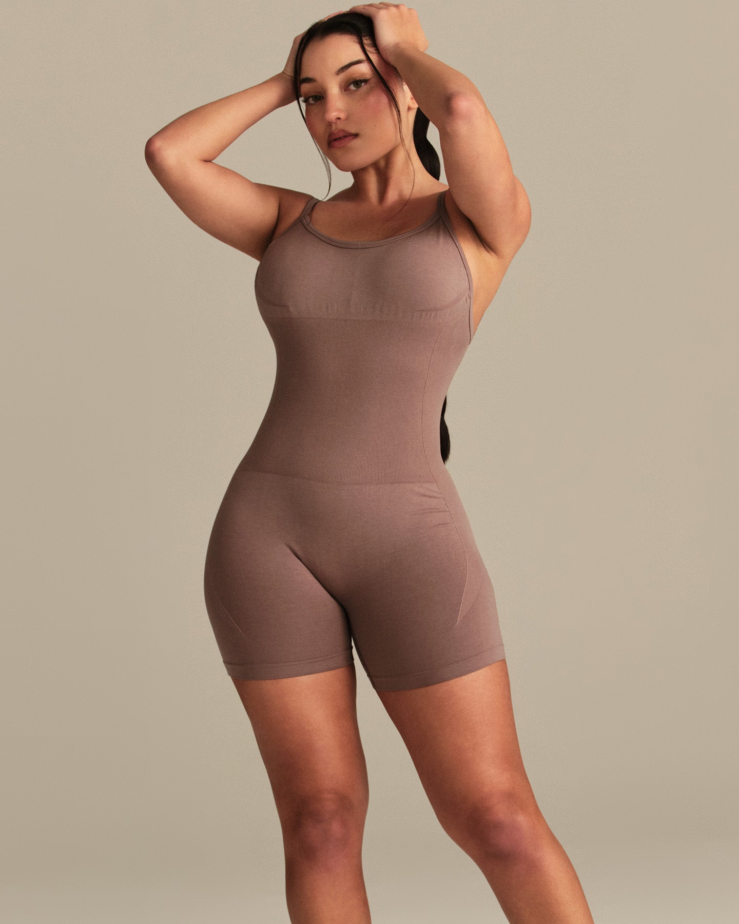 Define 2.0 Seamless Scrunch Short Unitard | Mocha