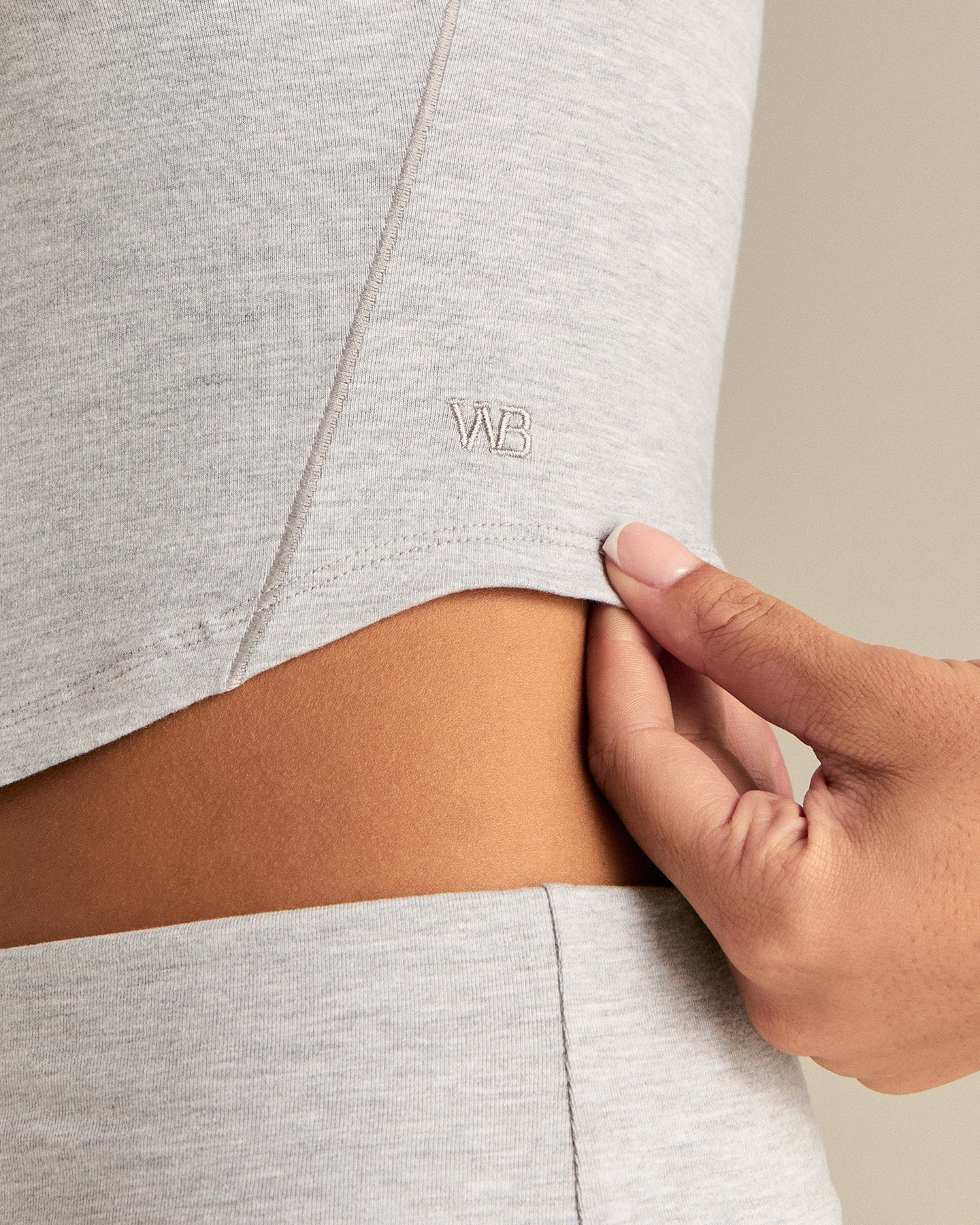 Cotton Contour Short Sleeve T-Shirt | Grey Marl