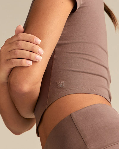 Cotton Contour Short Sleeve T-Shirt | Mocha