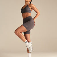 Define 2.0 High Waist Scrunch Shorts 6" | Slate Grey