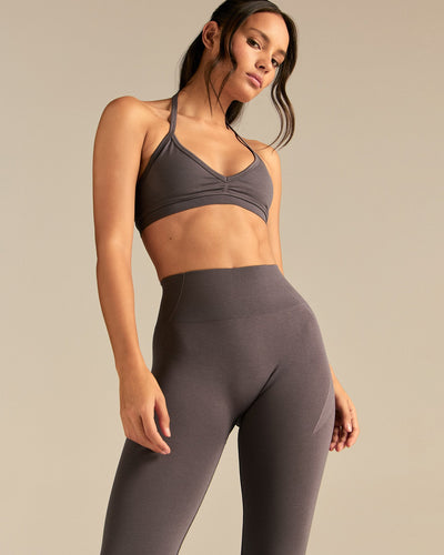Define 2.0 Scrunch V-Neck Bra | Slate Grey
