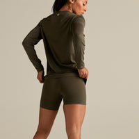 Lightweight Seamless Long Sleeve T-Shirt | Dark Olive