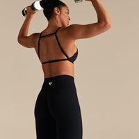 Define 2.0 Seamless High Neck Backless Bra | Black