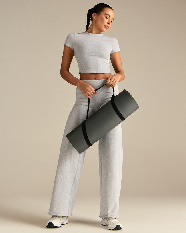 Cotton Contour Short Sleeve T-Shirt | Grey Marl