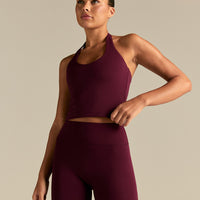Essential Halter Tank | Merlot