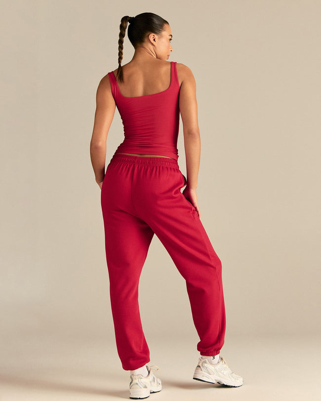 Smooth Contour Midi Square Neck Tank | Candy Apple