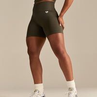 Power Seamless Shorts | Dark Olive