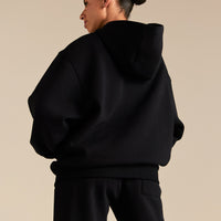 Comfort Oversized Sports Club Hoodie | Black