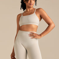 Motion Seamless Straight Neck Bra | Stone