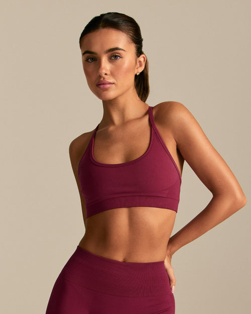 Define 2.0 Double Cross Back Bra | Deep Berry