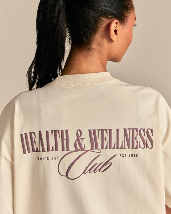 Comfort Oversized Wellness Short Sleeve T-Shirt | Coconut White (1/6)