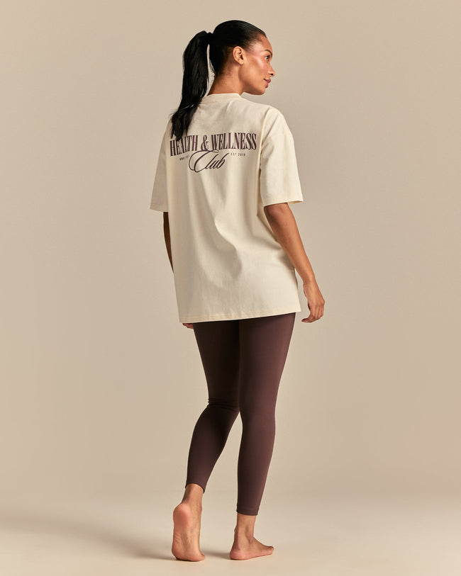 Comfort Oversized Wellness Short Sleeve T-Shirt | Coconut White (3/6)