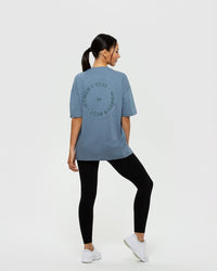 Comfort Oversized Short Sleeve T-Shirt | Smoke Blue