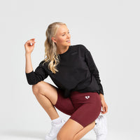 Comfort Oversized Long Sleeve T-Shirt | Black