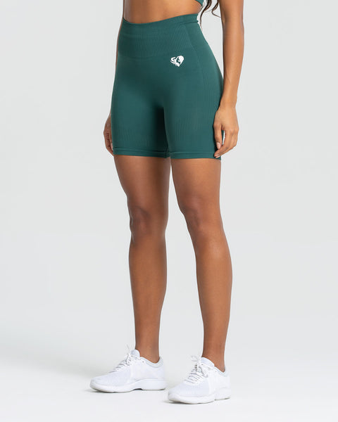 Green biker shorts sale