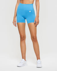 Power Seamless Shorts | Tranquil Blue