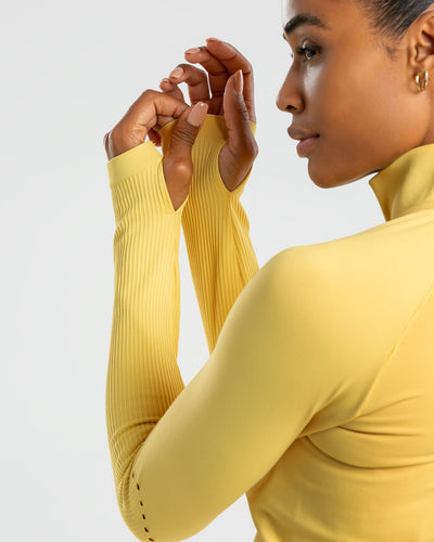 Yellow long online sleeve top